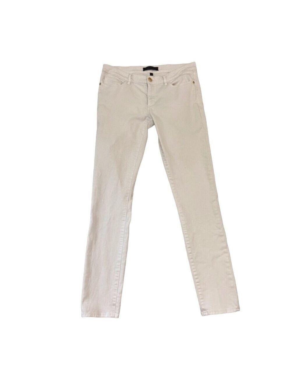 JUICY Couture white jeans medium rise skinny stretchy denim size 30